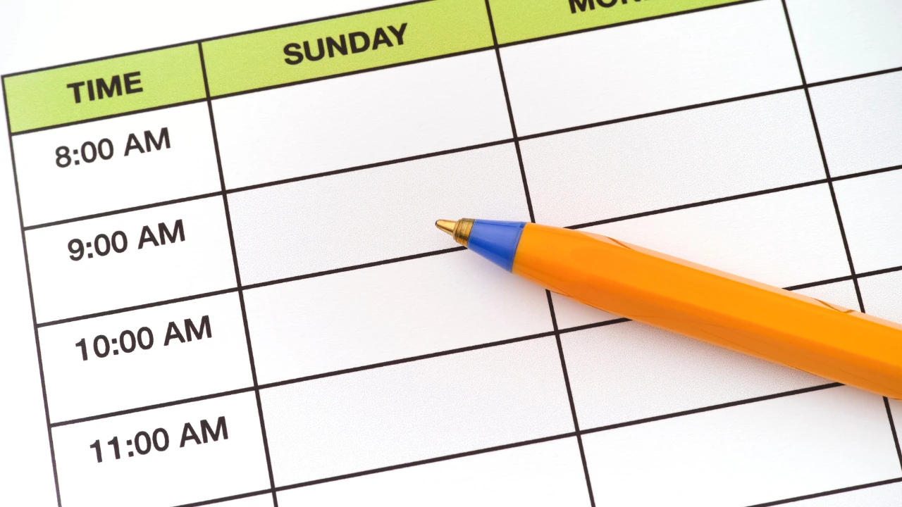 Are You Ready to Make Pest Prevention a Daily Habit A pencil positioned on a weekly planner, highlighting the significance of making pest prevention a daily routine.