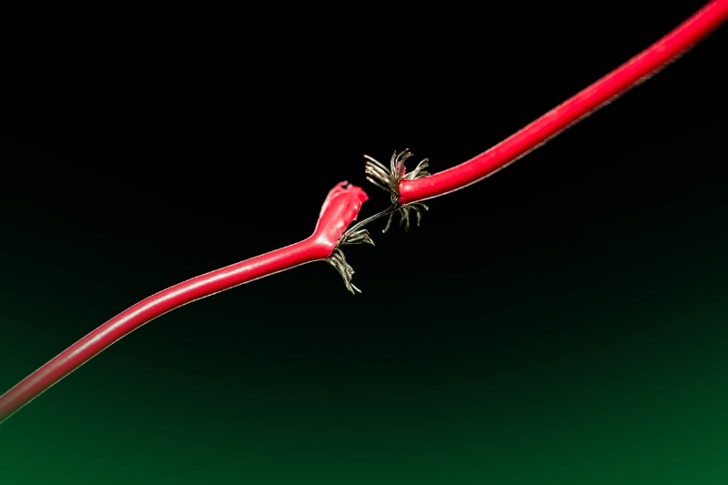 Gnaw Marks gnawed wire